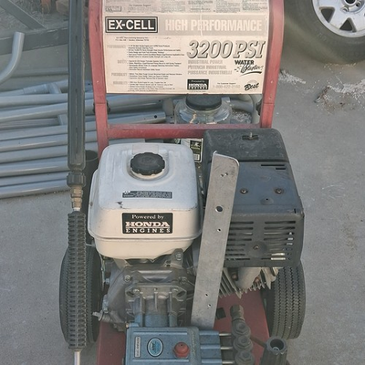 #ad Ex Cell 3200 PSI Gas Cold Water Pressure Washer Red w Casters $174.60