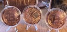 (5)1 oz Bitcoin Pattern COPPER ROUNDS .999 In Capsule — photo 2