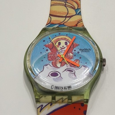 Swatch Yuri GG118 Vintage 1992 Gents Igor Tuveri Funktioniert wohl Nos 
