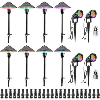 RGB Color Changing Landscape Lights Low Voltage Pathway Lights 12V 24V Multi-...