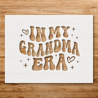 Playful Retro Typography Wall Art Reusable Plastic Stencil - StencilAir