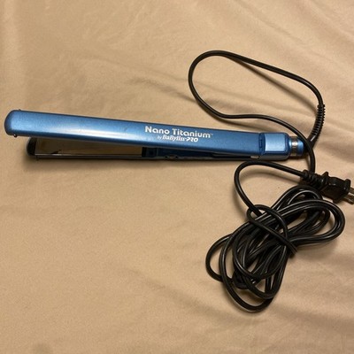 BaBylissPRO Nano Titanium 1'' Flat Iron Swivel Cord Blue 