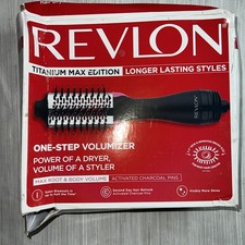 REVLON One-Step Hair Dryer Volumizer Titanium Max Edition NEW DAMAGE BOX