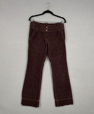 Tommy Hilfiger Pants Womens 6 Brown Corduroy Bootcut Double Button Flap Pockets