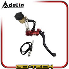 POMPA FRENO RADIALE ANTERIORE 16x18 mm MOTO SCOOTER MOTARD PIT BIKE Rossa DESTRA