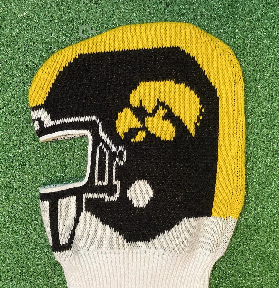 Vintage 90s Iowa University Hawkeyes Mask Balaclava NCAA Football Game Face NWT - Image 4 of 4