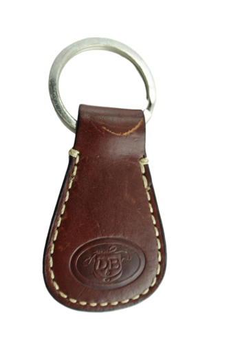 Dooney & Bourke Vintage Dark Brown Leather Keychain Key Ring Key Fob - Picture 1 of 6