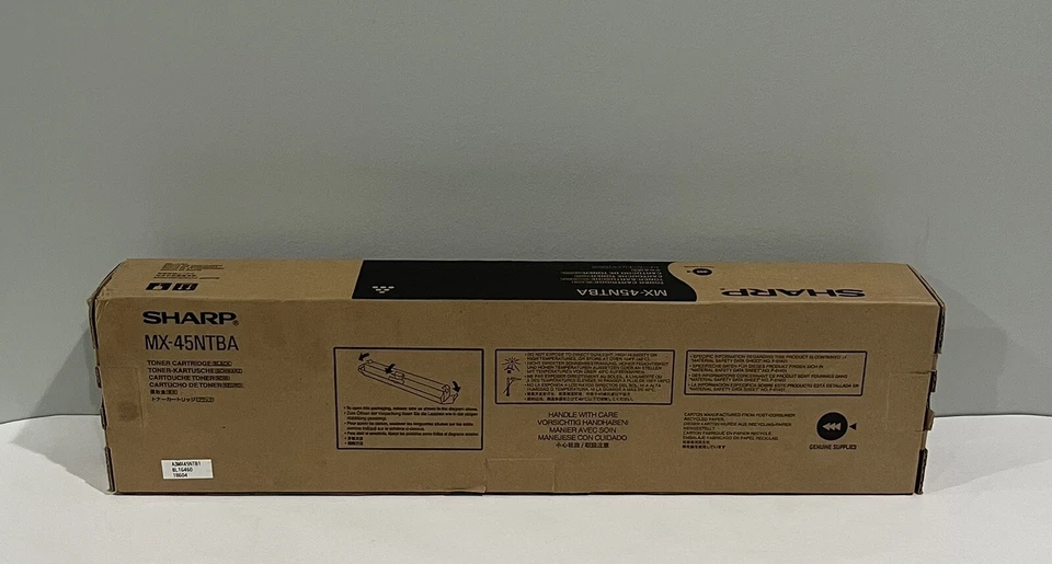 Genuine Sharp MX-45NTBA Black Toner Cartridge for MX-3500N. MX-3501N - NEW - Image 3 of 4