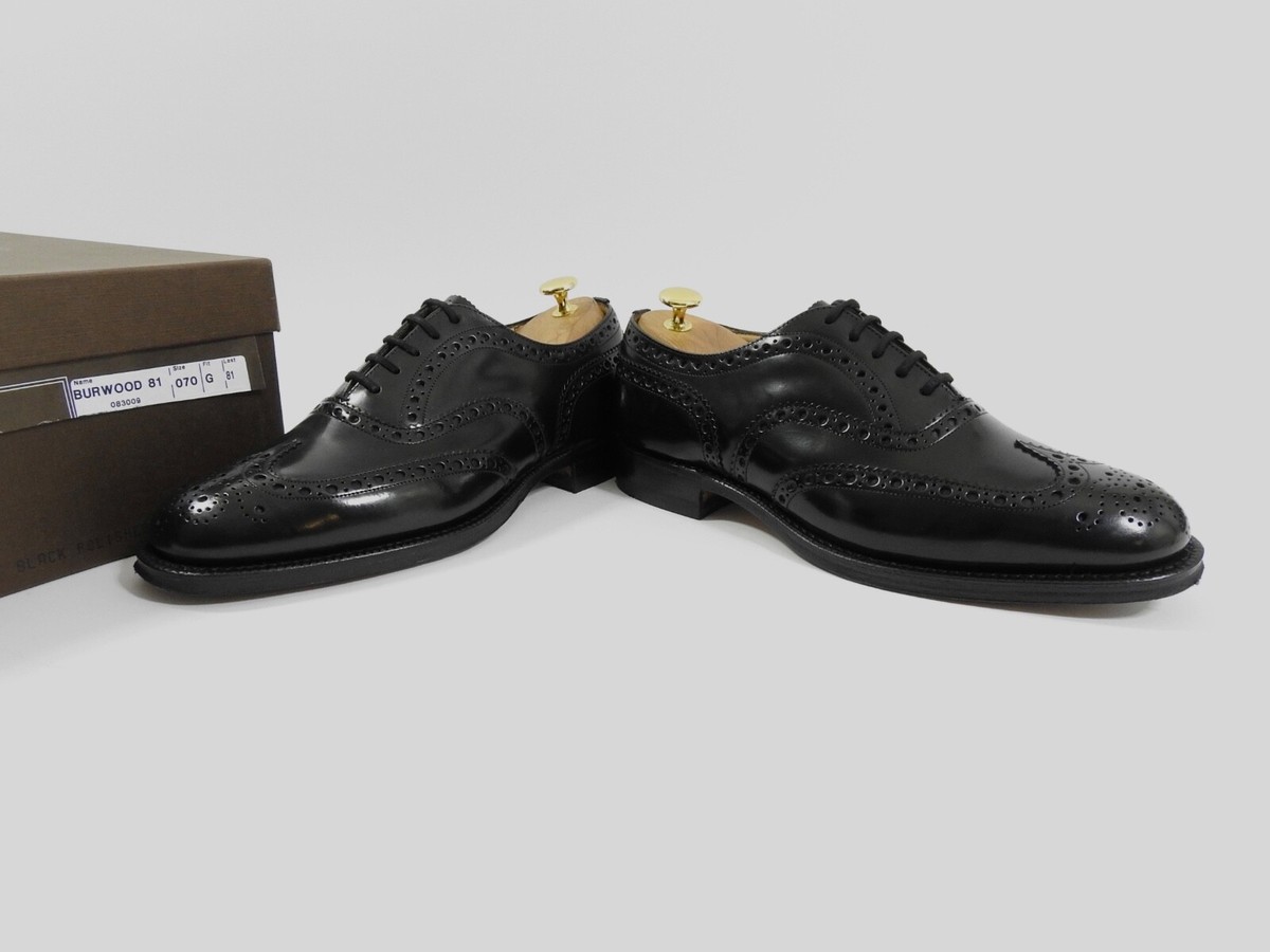 Church's Shoes Black Brogues Burwood UK 7 US 8 EU 41 G Boxed worn