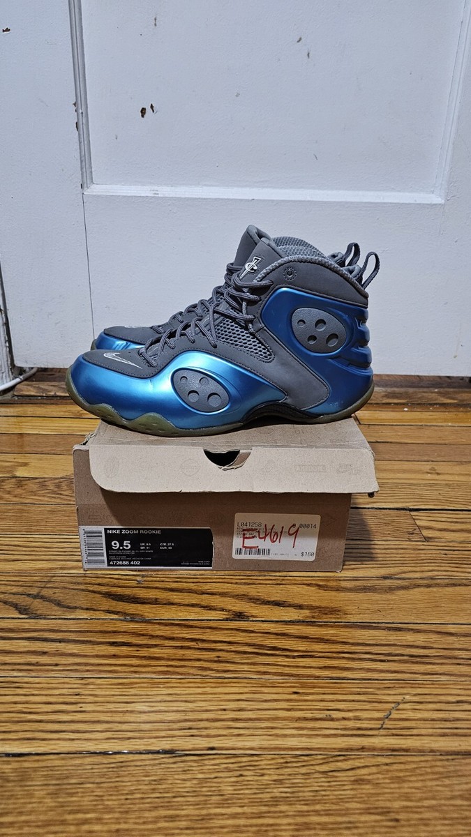 Nike Zoom Rookie Men’s Basketball Shoes Sneakers Dynamic Blue Gray 9.5 Worn $200 Nike Zoom Rookie Dynamic Blue Size 9.5 | eBay main image 2