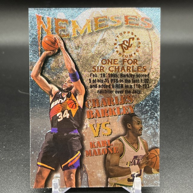 1995-96 Topps Stadium Club - Nemeses #N5 Karl Malone, Charles Barkley