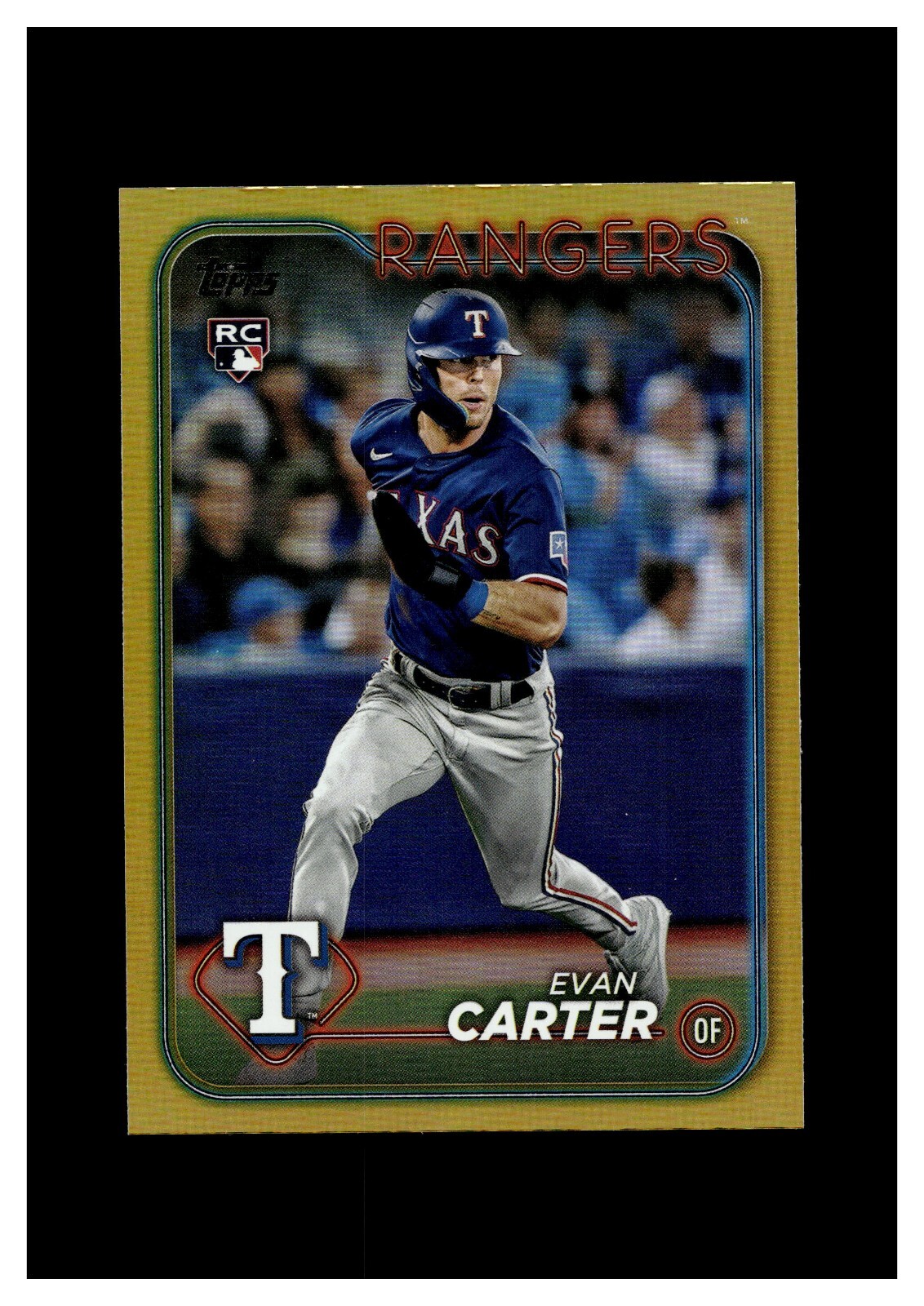 2024 Topps Gold Foil #280 Evan Carter RC Texas Rangers