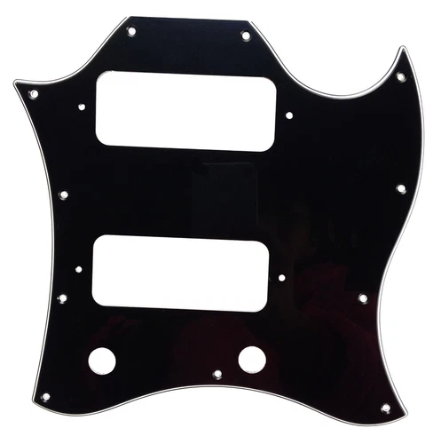 For US Gibson Standard SG Full Face GuitarPickguard With P90 Pickup,3PlyBlack