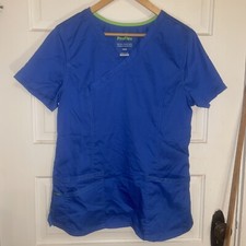 Landau Pro flex Scrub Top Modern Fit Women M Lots Of Pockets