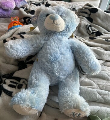 Build A Bear Plush Winter Sparkle Bear Blue w/Snowflake 15 in BABW Retired 2007
