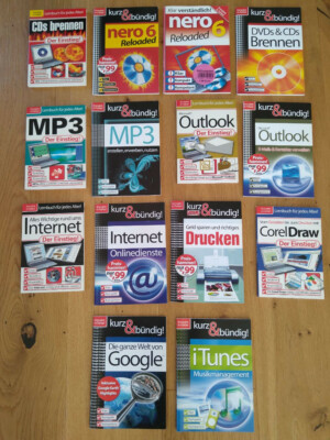 14 Computerbücher CD Brennen Internet MP3 Outlook Drucken iTunes