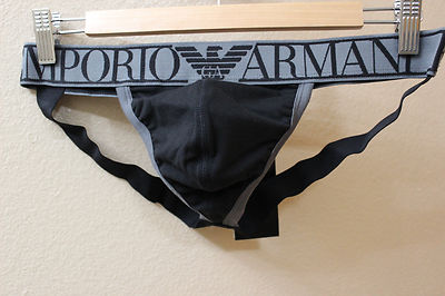 Emporio Armani men Black Magnum Jockstrap jock straps Underwear