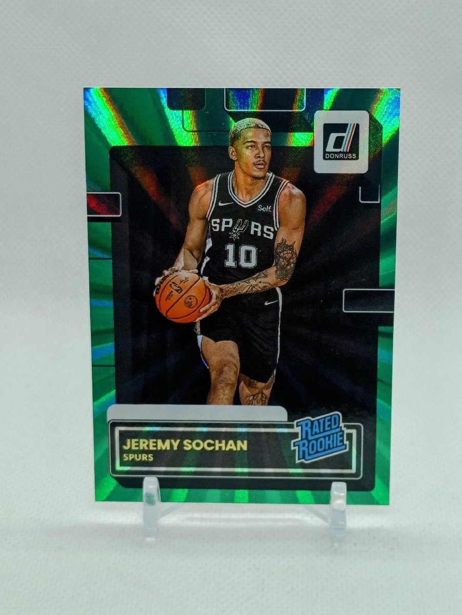 2022-23 Panini Donruss JEREMY SOCHAN RC Green Lazer RATED