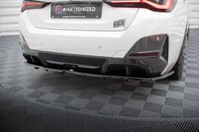 Cup Mittlerer Diffusor Heck Ansatz DTM Look für V.1 BMW i4 M-Paket G26 schwarz