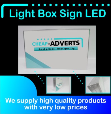 LED Leucht Leuchtkasten/Schildermacher/Personalisierter Schildkasten Zoll 50cm x 30cm.