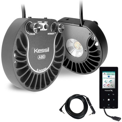 Kessil A80 Tuna Blue LED Lights Reef Aquarium DOUBLE STARTER Bundle KBA80TB08