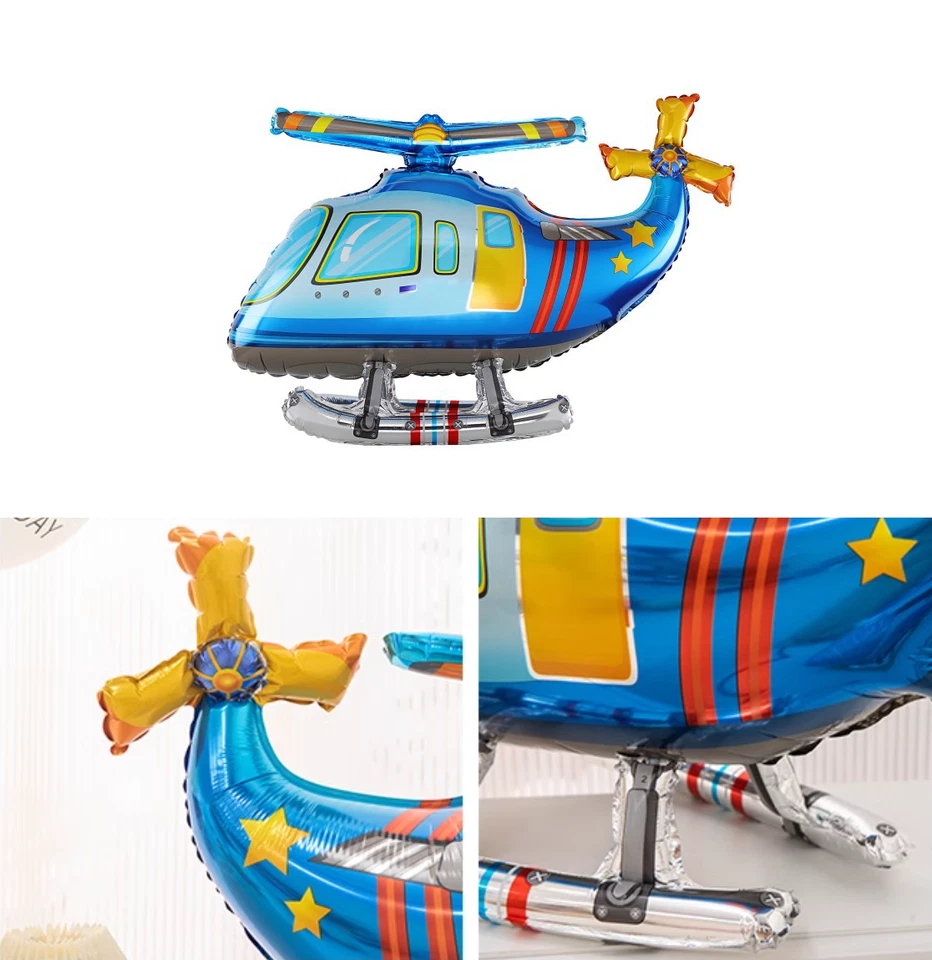 Huge Helicopter Balloon Military Airplane Airforce Birthday Party Decoration - Image 2 of 4
