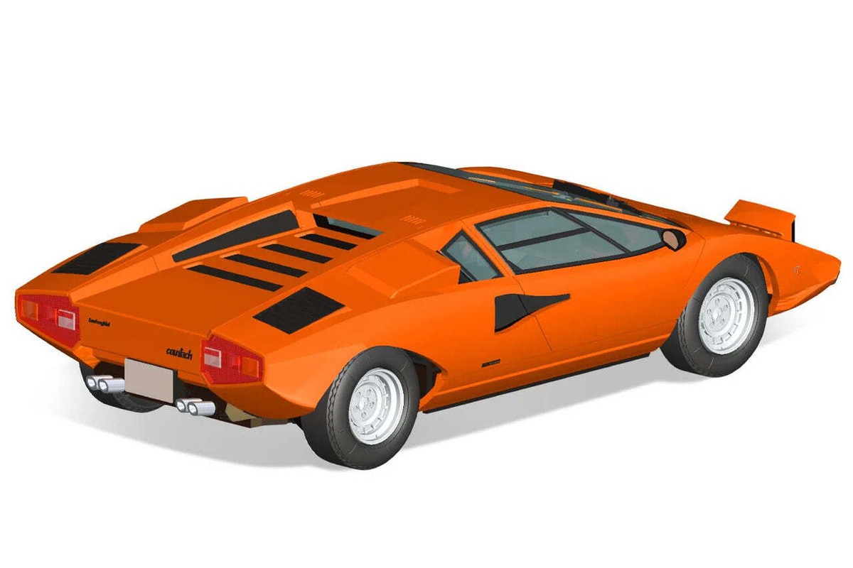 Aoshima 06535 1/32 The Snap Kit #20-C Orange Lamborghini Countach