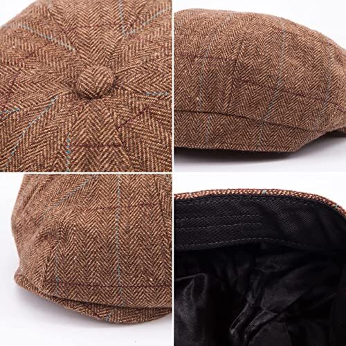 8 Panel Newsboy Hats for Men Hats Cap Cabbie Hat 6 7/8-7 1/4  display picture 2