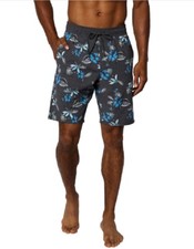 Hang Ten Men's Swim Boardshorts Grey Floral