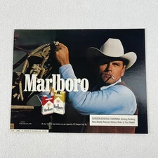 Vintage 1987 Marlboro Advertisement Display Store Sign 7.5"x10"