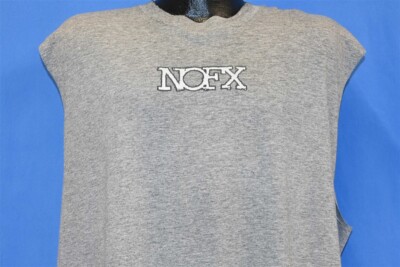 vtg 90s NOFX SO LONG AND THANKS FOR ALL THE SHOES PUNK CUT OFF 