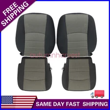 For 2009 2010 Dodge Ram 1500 Driver & Passenger Bottom & Back Seat Cover Gray