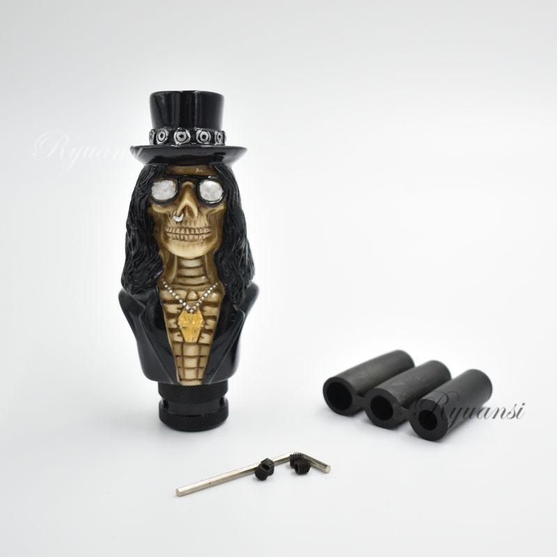 Black Skull Head Dancer Car Manual Stick Gear Shift Knob Lever Shifter Universal