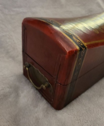 Vintage Asian Inspired Wooden Storage Decor Box - Picture 6 of 8