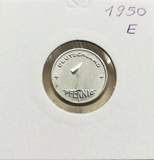 DDR 1 Pfennig 1950 E  pr&auml;gefrisch