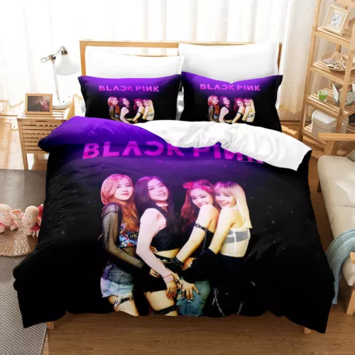 BLACKPINK K-POP Doona Duvet Cover Bedding Set Pillowcase Single Double Queen - Picture 3 of 31