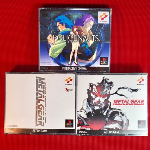 Metal Gear Solid PS1 Lot 3 Integral Policenauts W/Sticker Sony Playstation PS JP - Picture 2 of 14