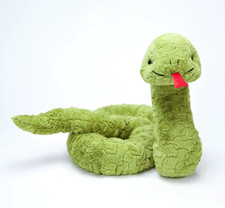 Green Python Snake Plush Toy 30" Stuffed Animal Toddler Doll Gift for Kids