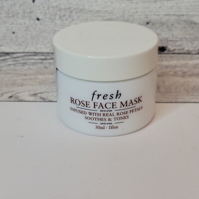 Fresh Rose Face Mask with Rose Petals Soothe & Tones 1fl oz 30ml New Travel Size