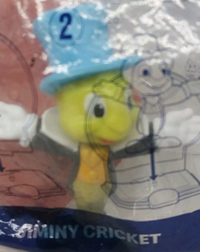 2012 McDonald's Jiminy Cricket Spielzeug Sammlerstück versiegelte Packung Disney (B - Bild 2 von 5