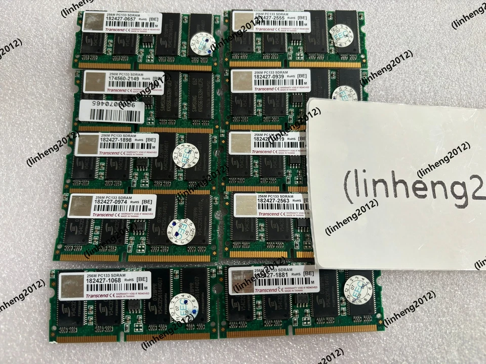 10PCS TRANSCEND 256MB PC133 SDRAM - Image 2 of 3