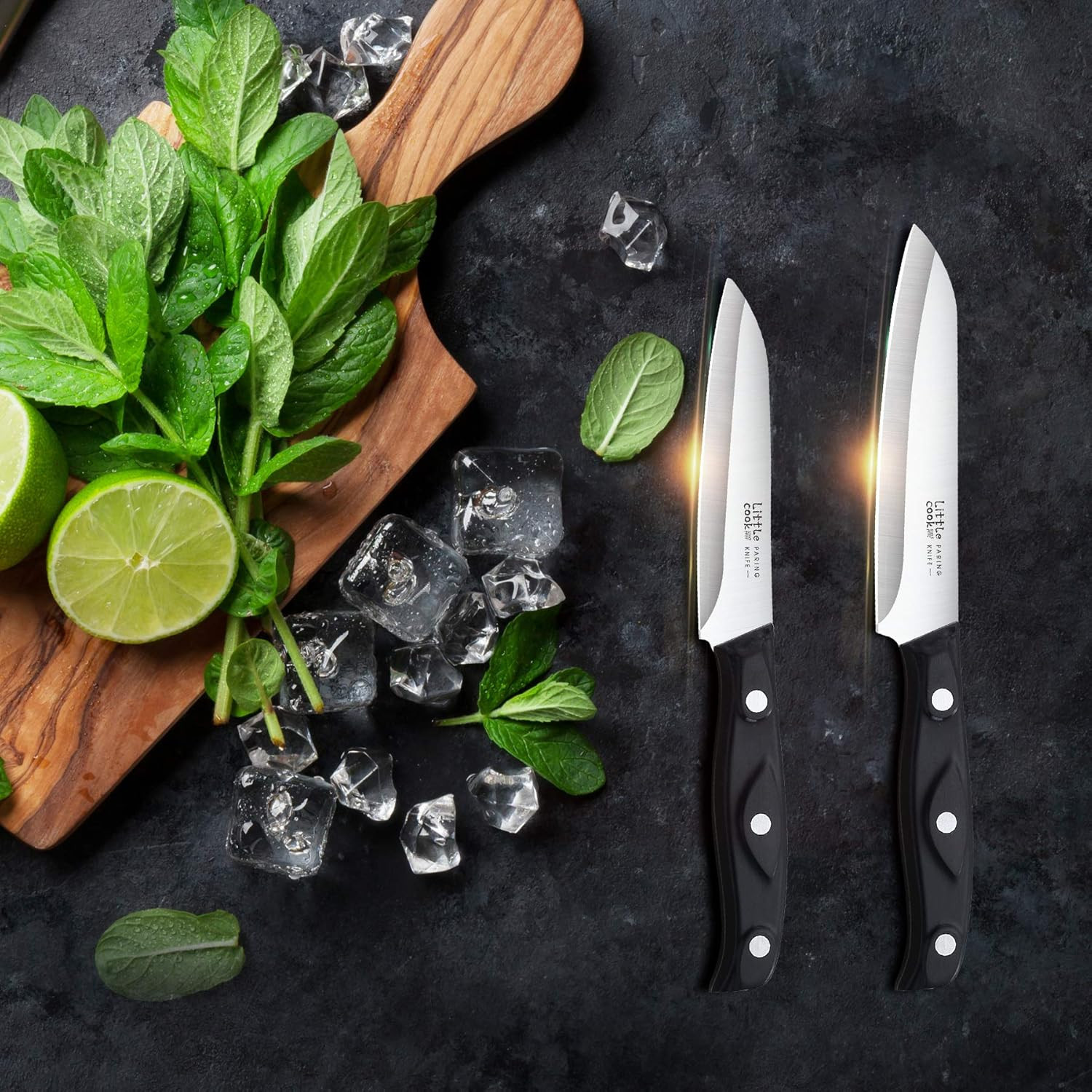 2PCS Paring Knife - Little Cook Paring Knife Set - Ultra Sharp Kitchen Knife - F
