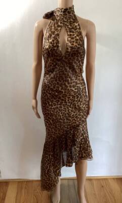 NWT CHRISTIAN DIOR BY JOHN GALLIANO F/W 2000 LEOPARD BIAS CUT