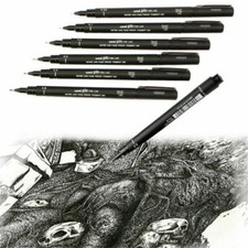 2/6pcs Uni Pin Fineliner Drawing Fine line Comic Design Pens 005 01 02 03 05 08