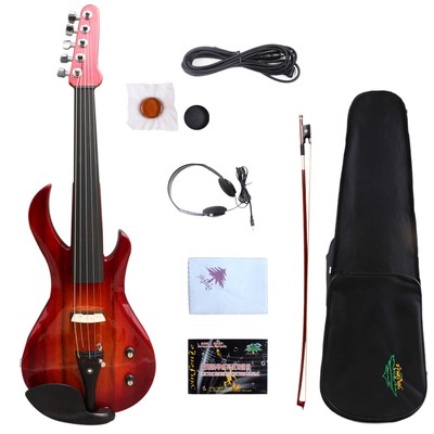 new 16 Inch Electric Viola 5 String Ebony Fittings Case Bow Guitar Shape durable