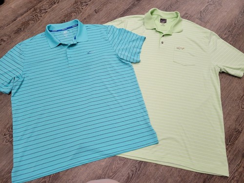 Greg Norman Mens XXL Golf Polo Stripe 