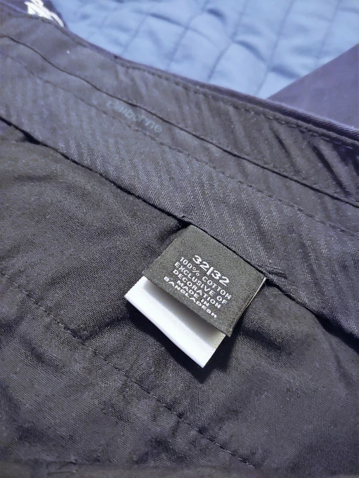 Pantalones chinos ajustados Claiborne Critter medianos para hombre veleros - azul marino - 32x32 Foto 4 de 4