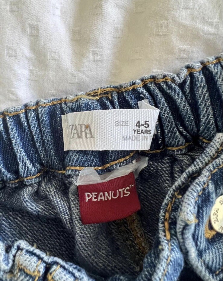 Zara Peanuts Snoopy Mom Jeans Toddler Girls 4 - 5 | eBay