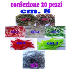 verme in gomma spaghetto esca pesca trota lago bombarda galleggiante recupero 