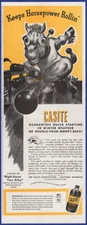Vintage 1946 CASITE Engine Oil Additve Cold Start Ephemera 1940's Print Ad